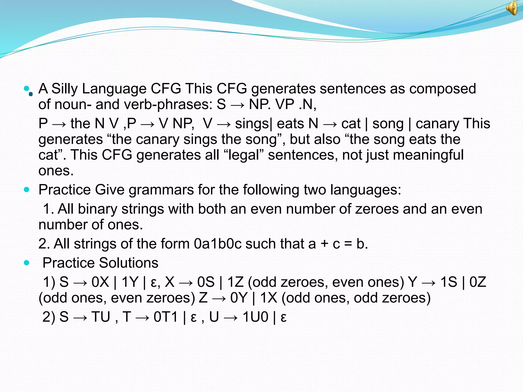 Conteext-free Grammer | PPT