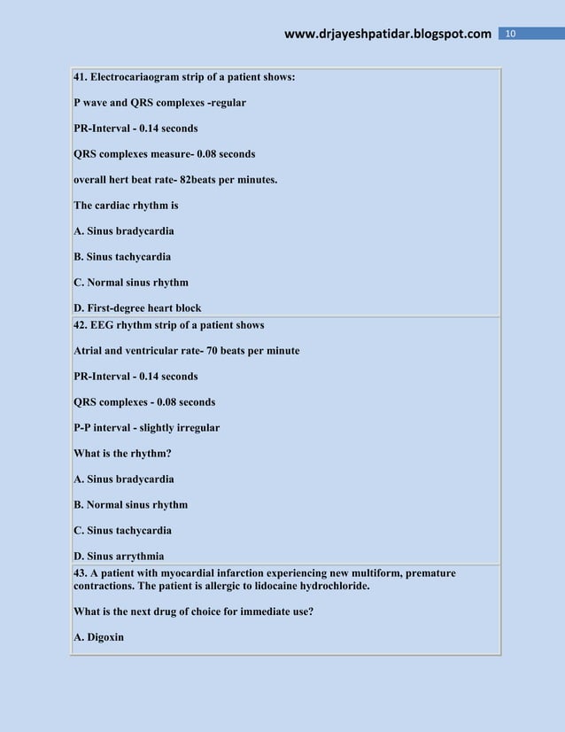 Medical surgical nursing quiz