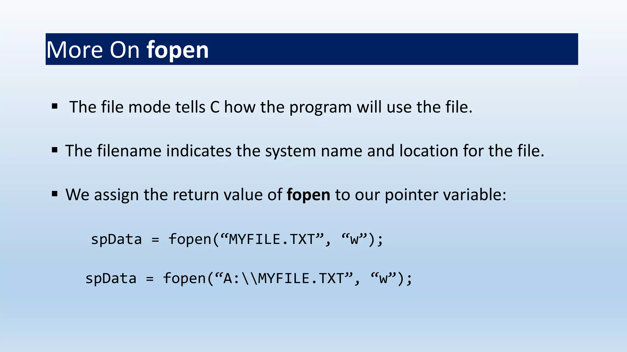 File in C language | PPTX