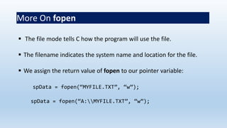File in C language | PPTX