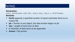 File in C language | PPTX