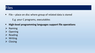 File in C language | PPTX