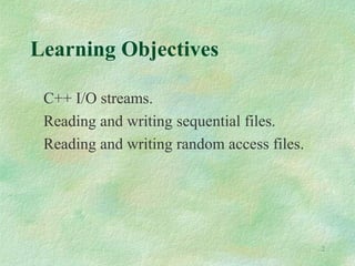 C++ files and streams | PPT