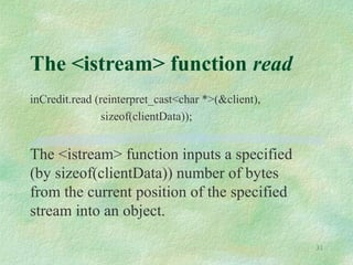 C++ files and streams | PPT