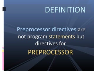 C++ Preprocessor Directives | PPT
