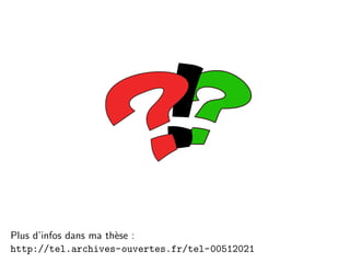 Plus d’infos dans ma th`se :
                       e
http://tel.archives-ouvertes.fr/tel-00512021
 