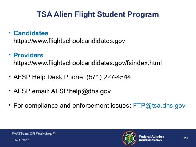 Cfi Workshop Module 4 Transportation Security Administration