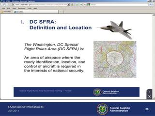 20Federal Aviation
Administration
FAASTeam CFI Workshop #4
July 2011
 