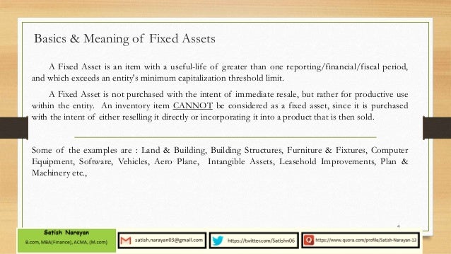 fixed asset process fixed asset examples