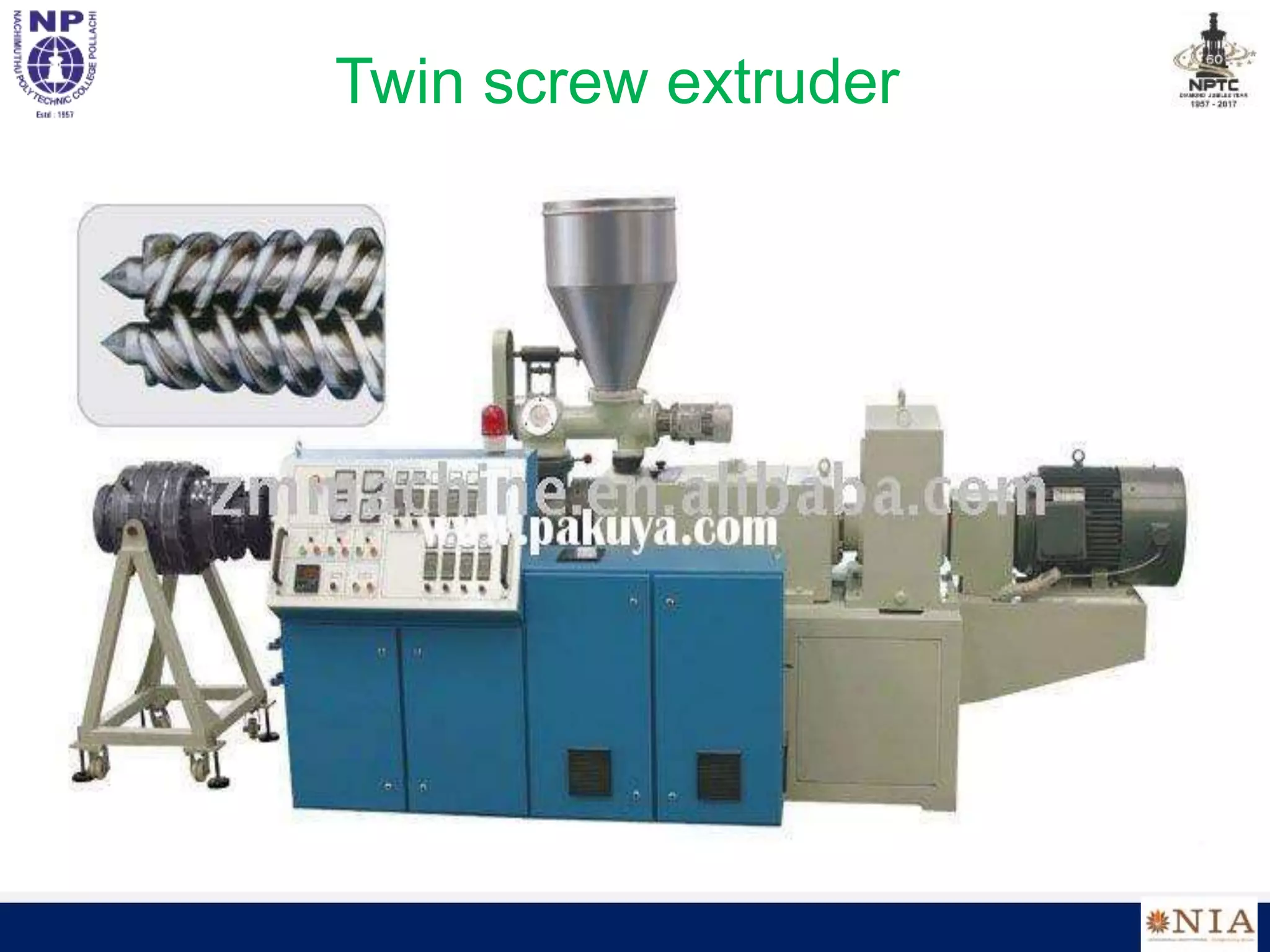 Twin screw extruder
 