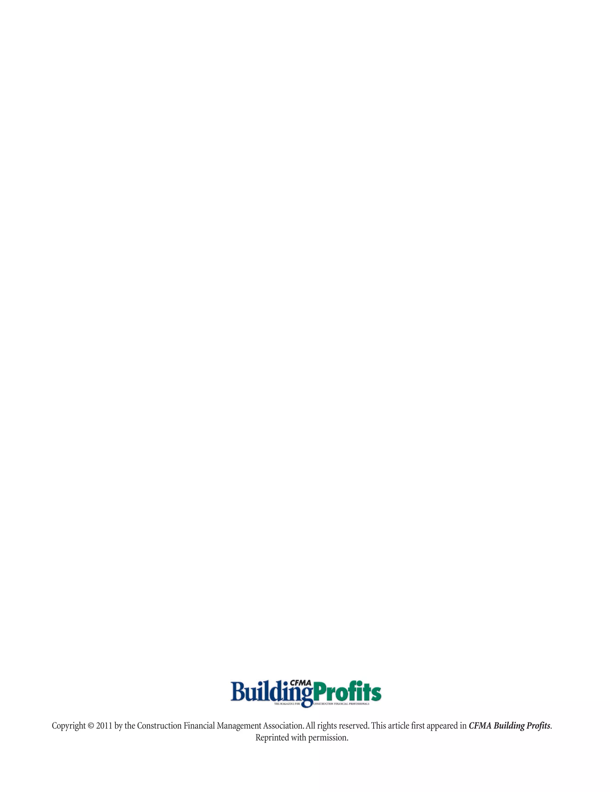 Harvey CFMA Magazine Article | PDF