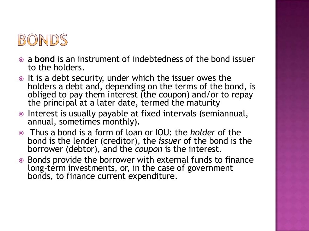 Bonds and Debentures