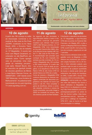 CFM informa ago 2011 -  agenda