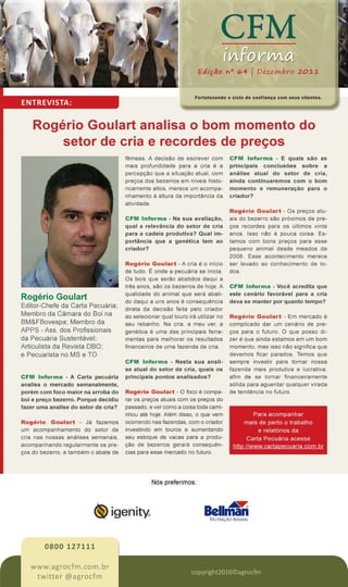 Entrevista do CFM Informa dezembro 2011 