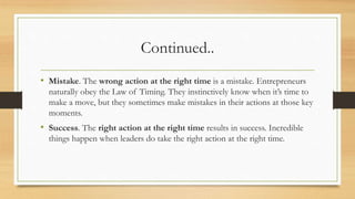 Law of Timing and Law of Explosive growth ppt | PPTX