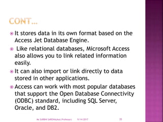 Spreadsheets and Database Packages | PPTX