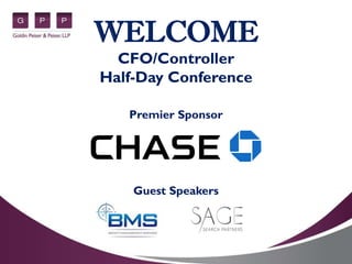 1
WELCOME
CFO/Controller
Half-Day Conference
Premier Sponsor
Guest Speakers
 