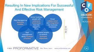 Strategic Risk Management as a CFO: Getting Risk Management Right | PPTX