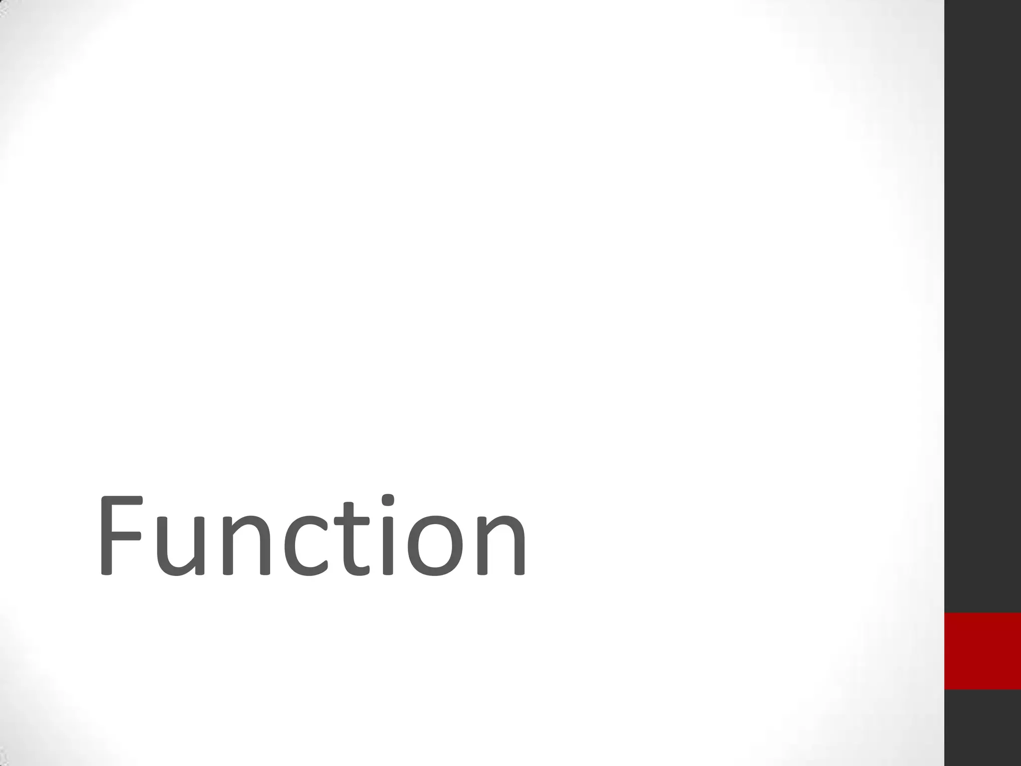 Function

 