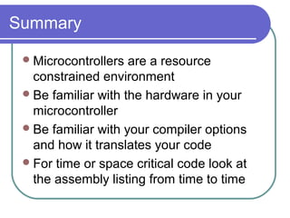 C for Microcontrollers | PPT