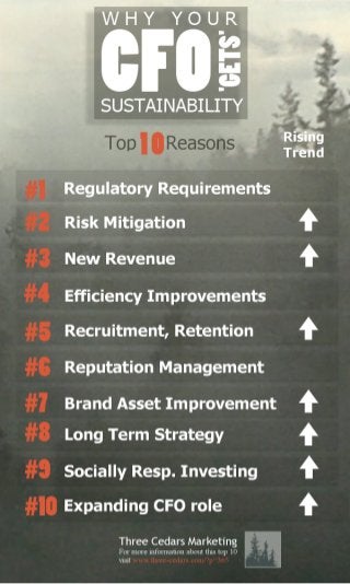 InfoGraphic - Top 10 Reasons your CFO 'Gets' Sustainability
