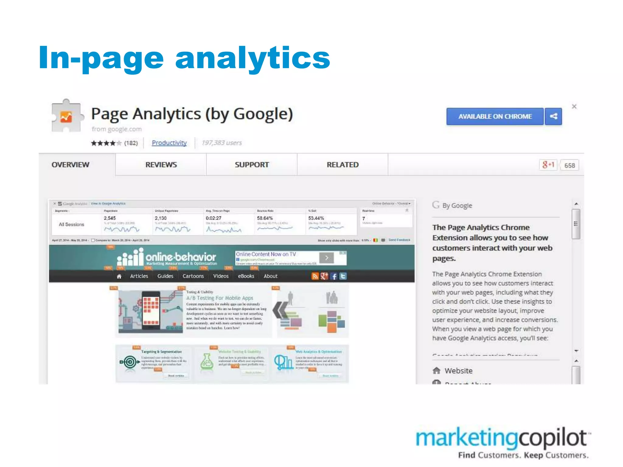 In-page analytics
 