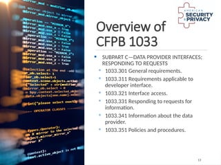 CFPB 1033 Certification - Module 6 Powerpoint Presentation | PPT