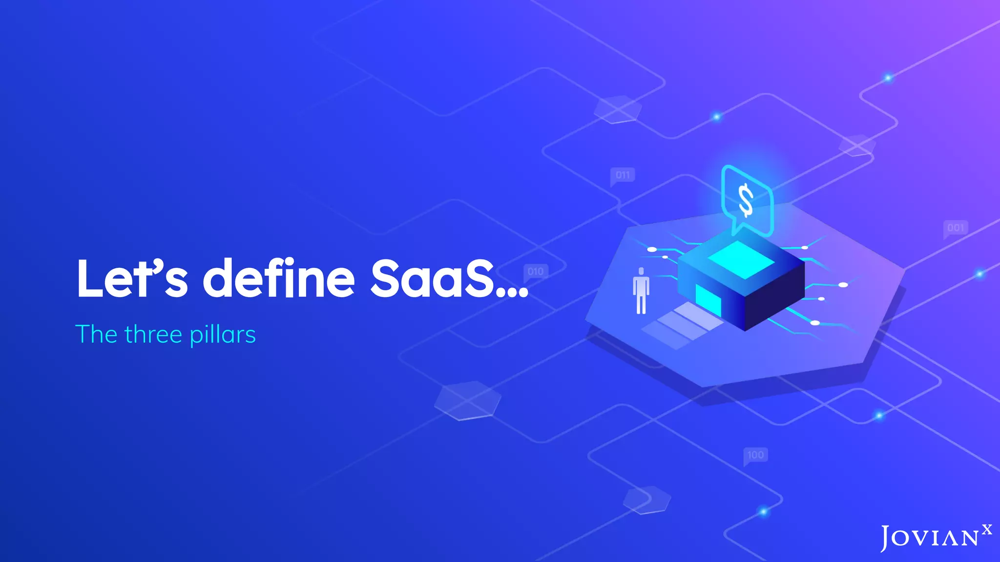 Let’s define SaaS...
The three pillars