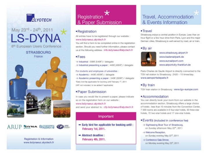 Program of LSDYNA conference