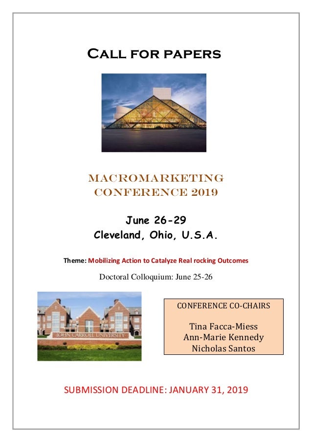 Macromarketing Conference June 2019 Cleveland Ohio