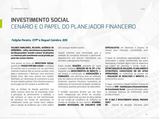 Investimento Social
C F P ®
P R O F E S S I O N A L / M A G A Z I N E / E D I Ç Ã O · 9 23
voltar
INVESTIMENTO SOCIAL
CENÁ...