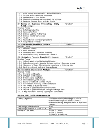 Cfp revised syllabus | PDF