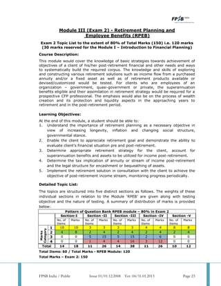 Cfp revised syllabus | PDF