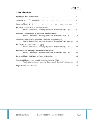 Cfp revised syllabus | PDF