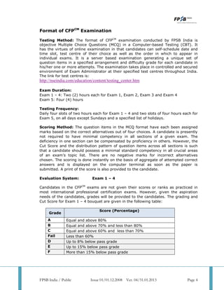 Cfp revised syllabus | PDF