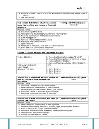 Cfp revised syllabus | PDF