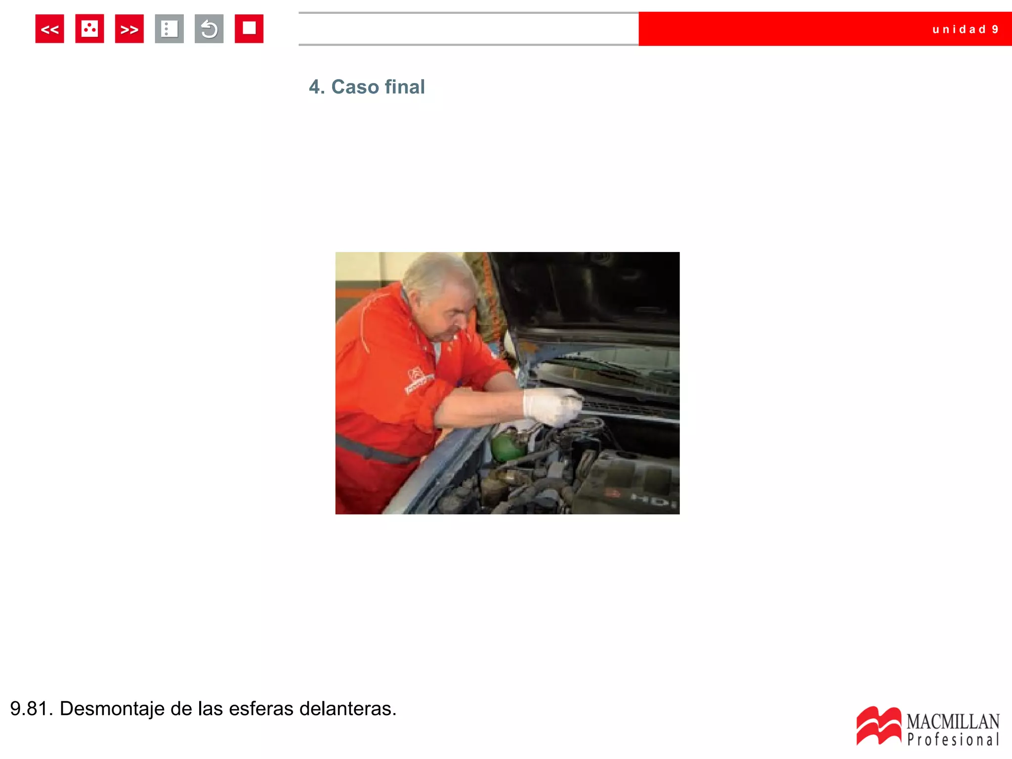unidad 9




                                 4. Caso final




9.81. Desmontaje de las esferas delanteras.
 