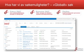 Hva har vi av søkemuligheter? – «Globalt» søk

 