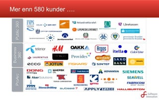 ProArc

Business
360
Public 360

Mer enn 580 kunder ….

 