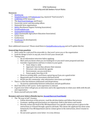 Job Forum - Notes | PDF