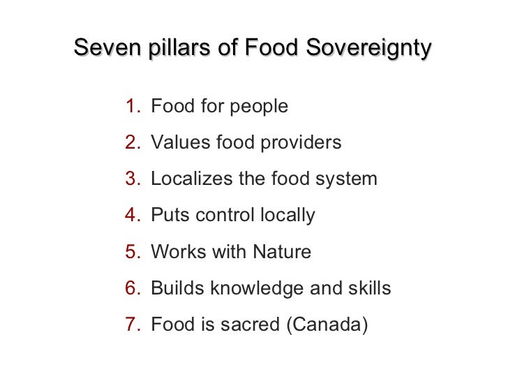 A Food Sovereignty Framework for Food Policy the Canadian Experience…