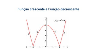 Função crescente e Função decrescente
 