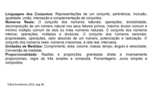 Edital bombeiros 2015, pag 30
 