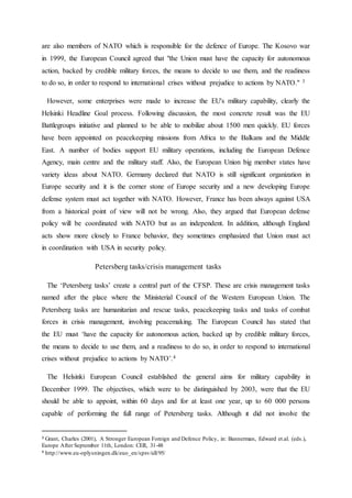 Common Foreign and Security Policy of EU | DOCX