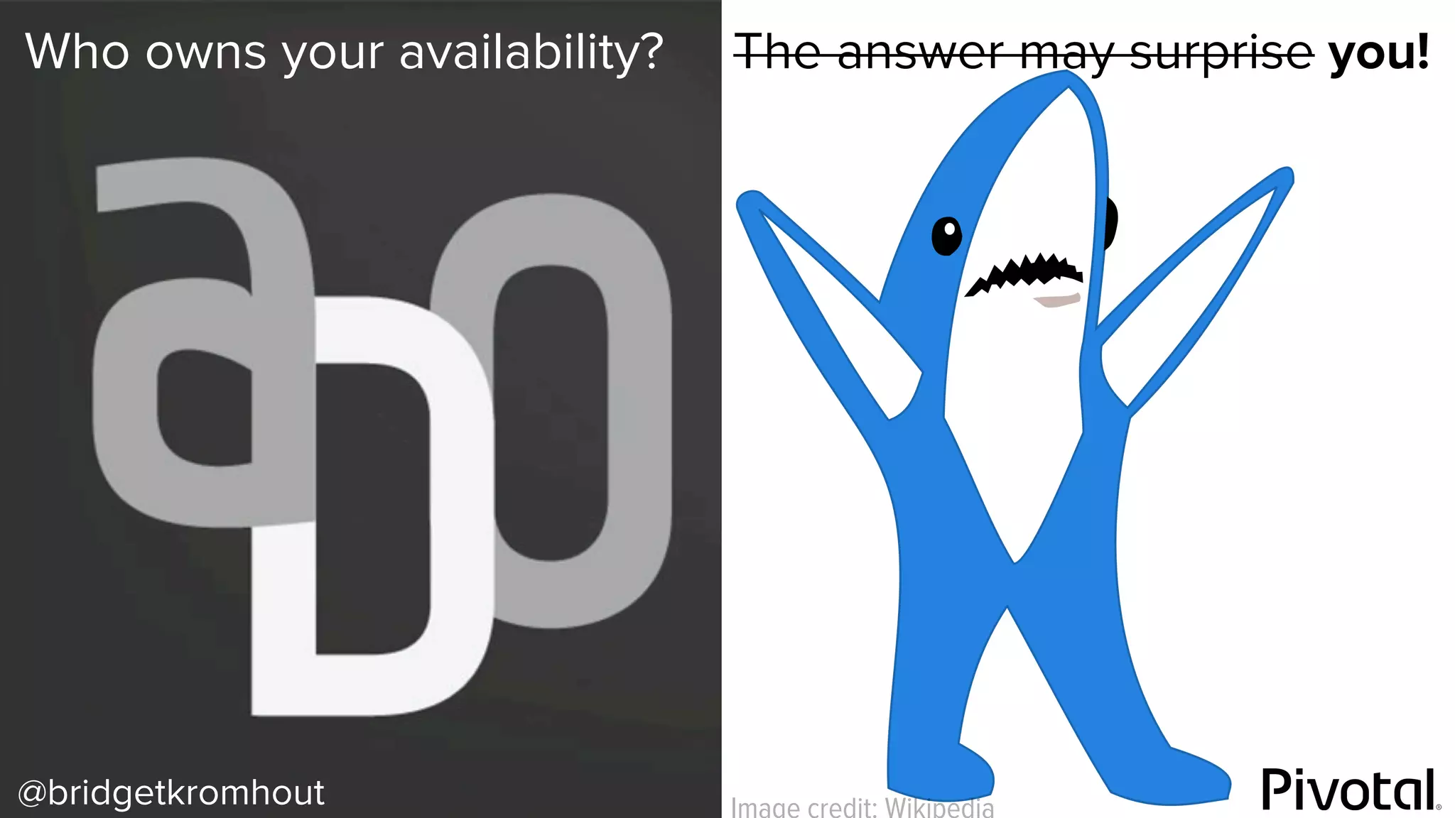 @bridgetkromhout
Who owns your availability? The answer may surprise you!
Image credit: Wikipedia
 