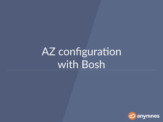 AZ conﬁgura0on
with Bosh
 