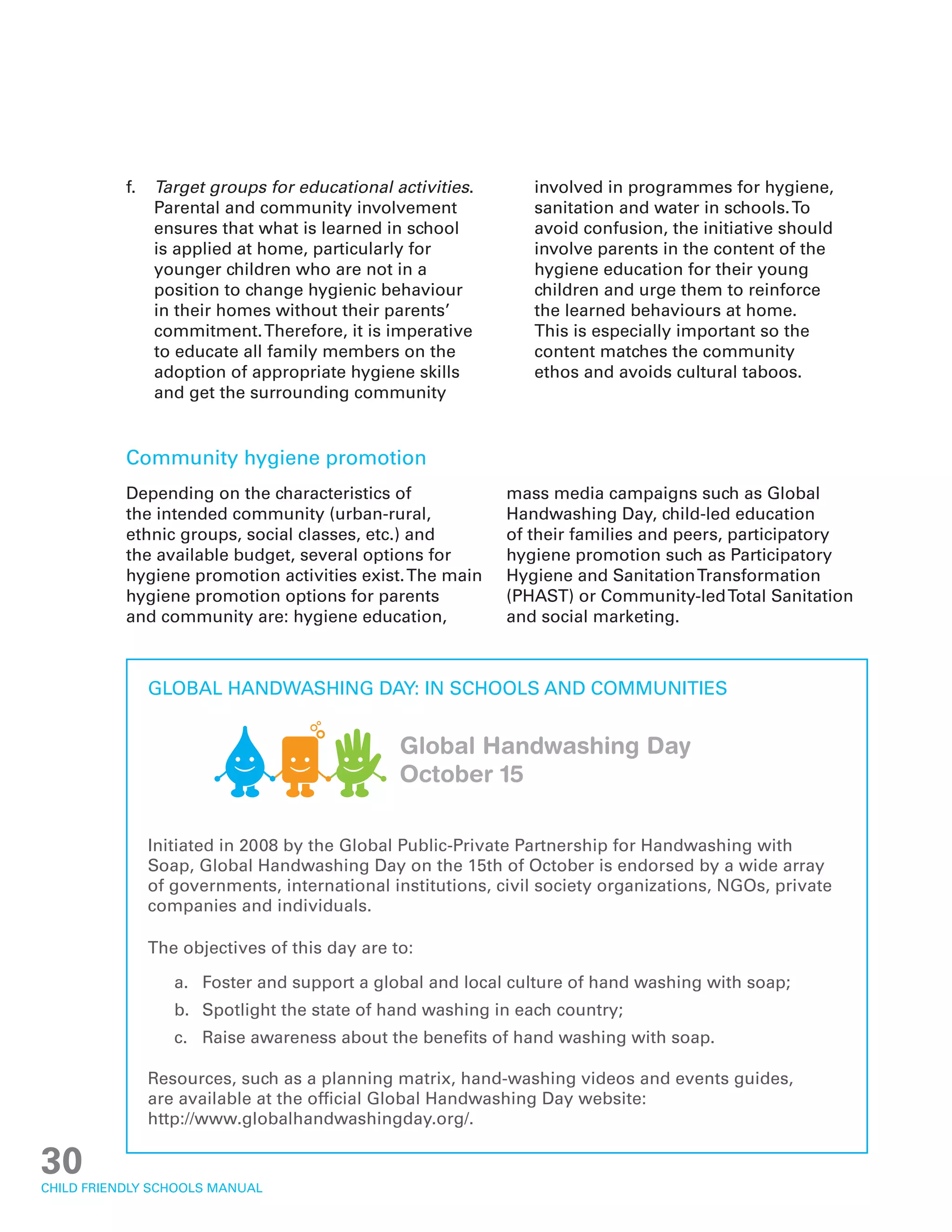 Water, Sanitation and Hygiene (WASH) in Schools | PDF