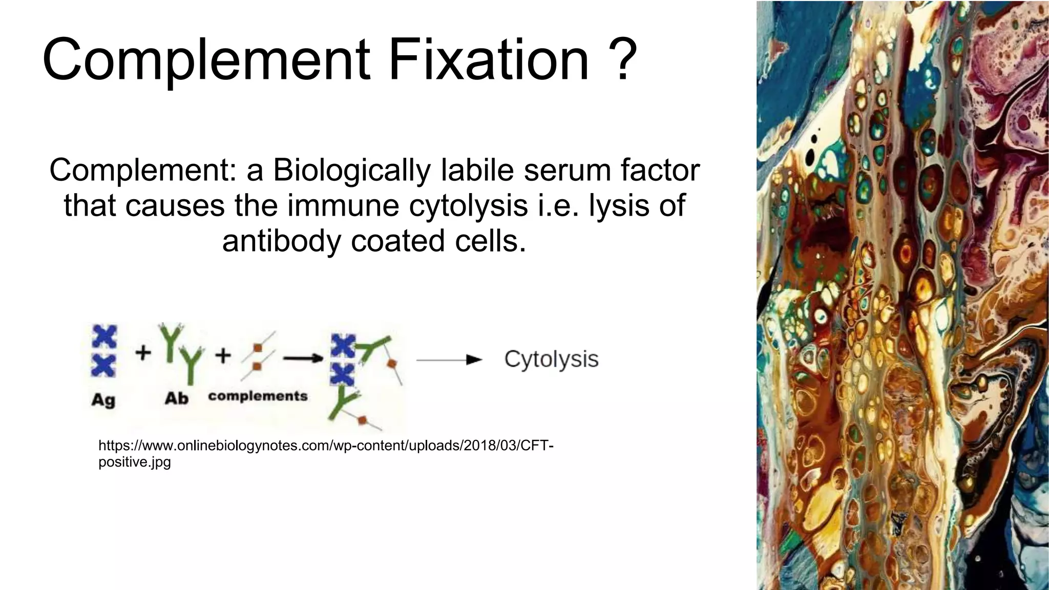 Complement fixation test.ppt | Blood Disorders | Diseases and Conditions
