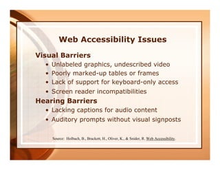 Improving Your Web Site Accessibility