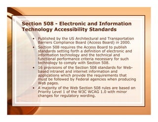 Improving Your Web Site Accessibility
